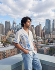 The Blue Facade Relaxed Fit Cuban Shirt