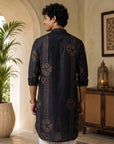Emerald Dots Black Bandhani Ganganagery Kurta