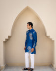 Floral Bliss Blue Ganganagery Kurta