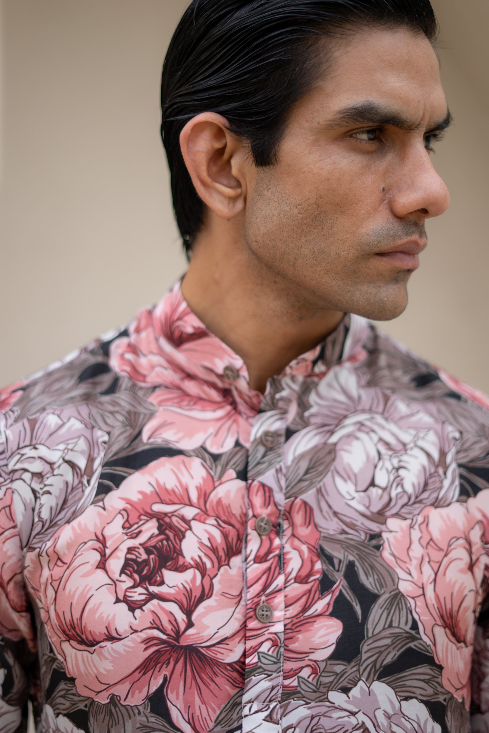 Floral Fusion Rose Ganganagery Kurta