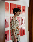 Red Leaf Floral Oversized Shirt