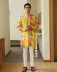 Spring Bloom Green Ganganagry Kurta
