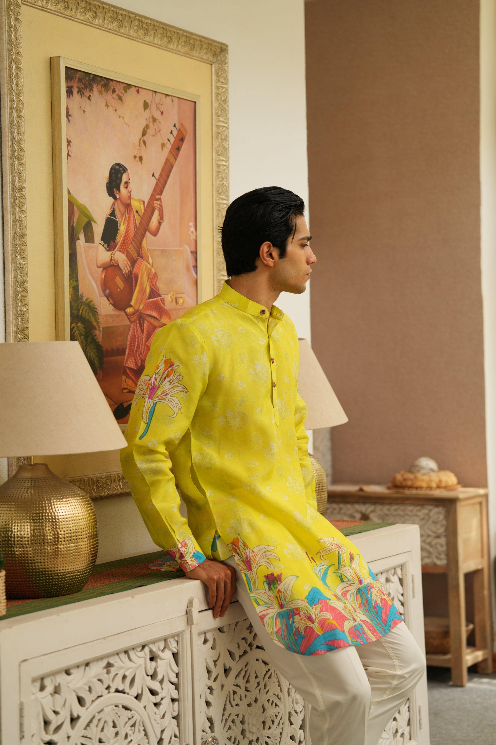 Summer Citrus Splash Ganganagry kurta