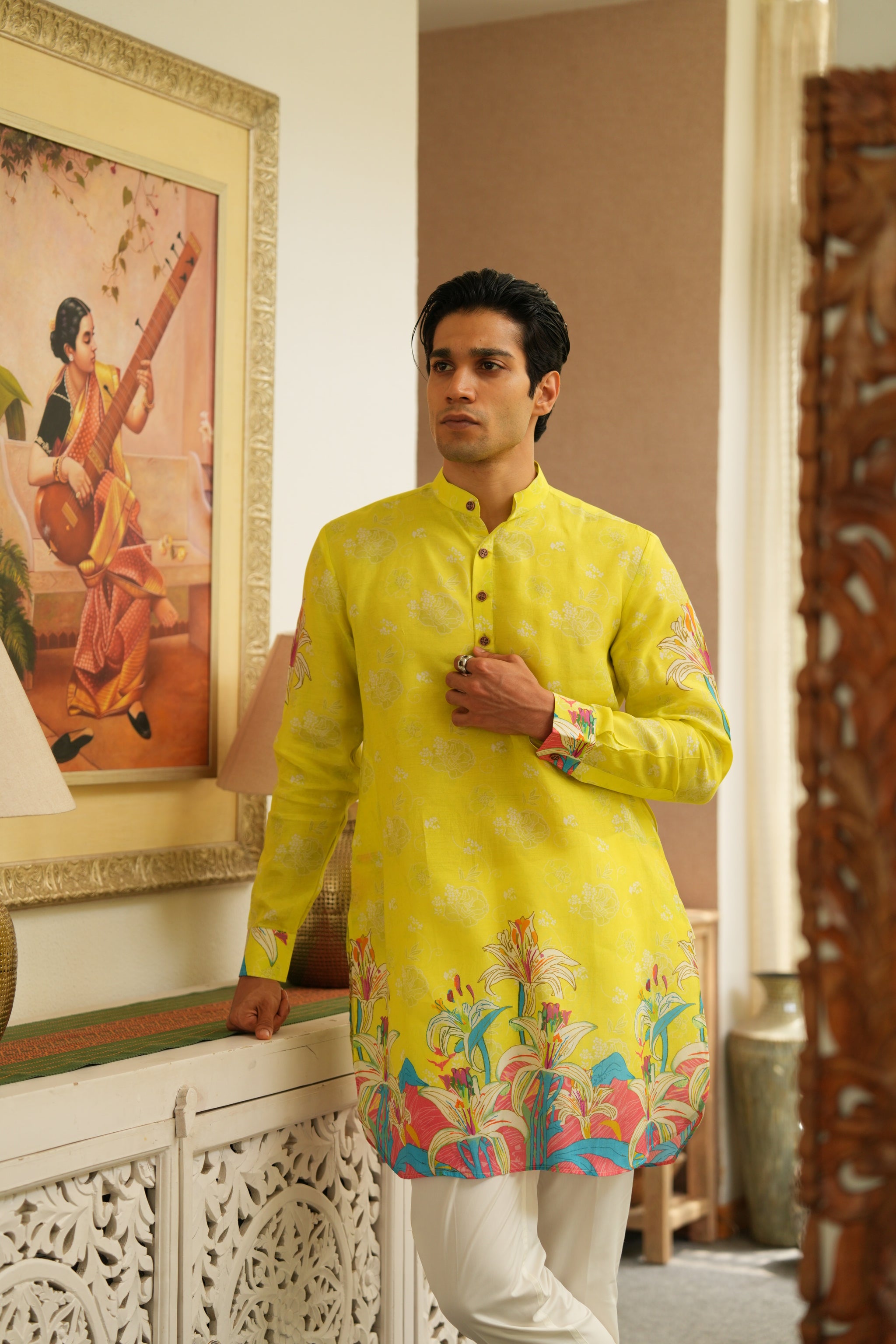 Summer Citrus Splash Ganganagry kurta