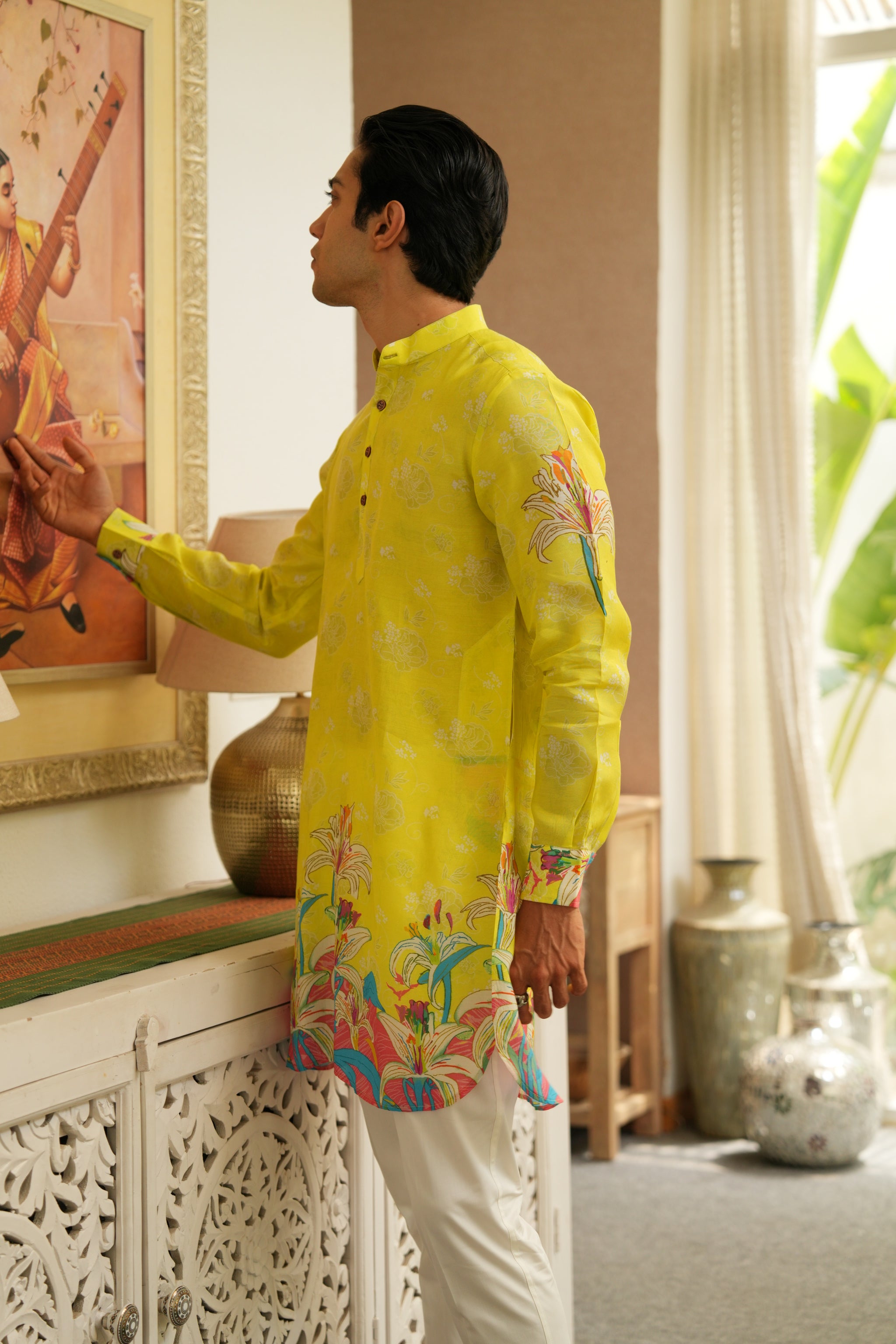 Summer Citrus Splash Ganganagry kurta