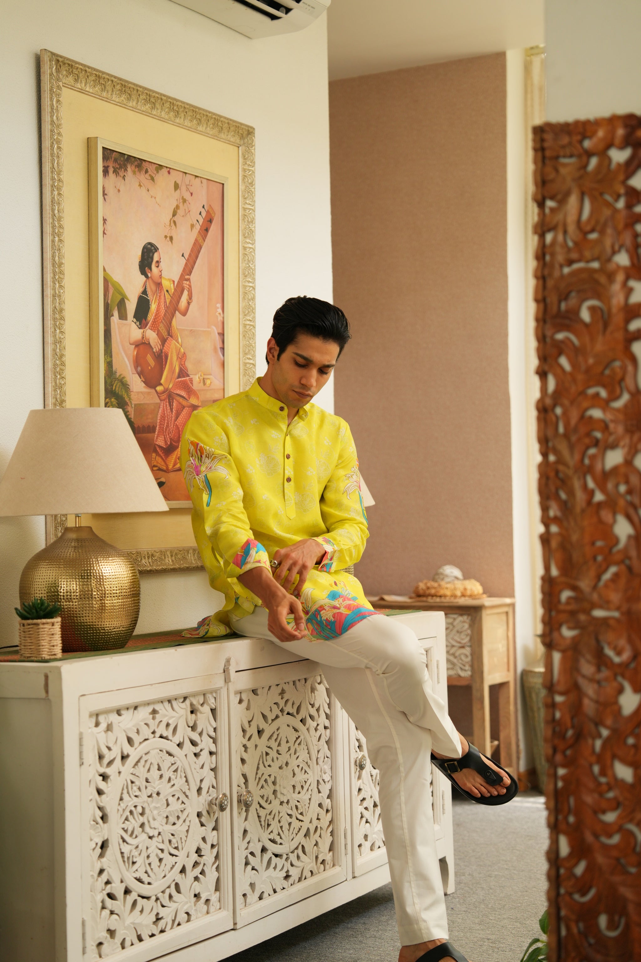 Summer Citrus Splash Ganganagry kurta