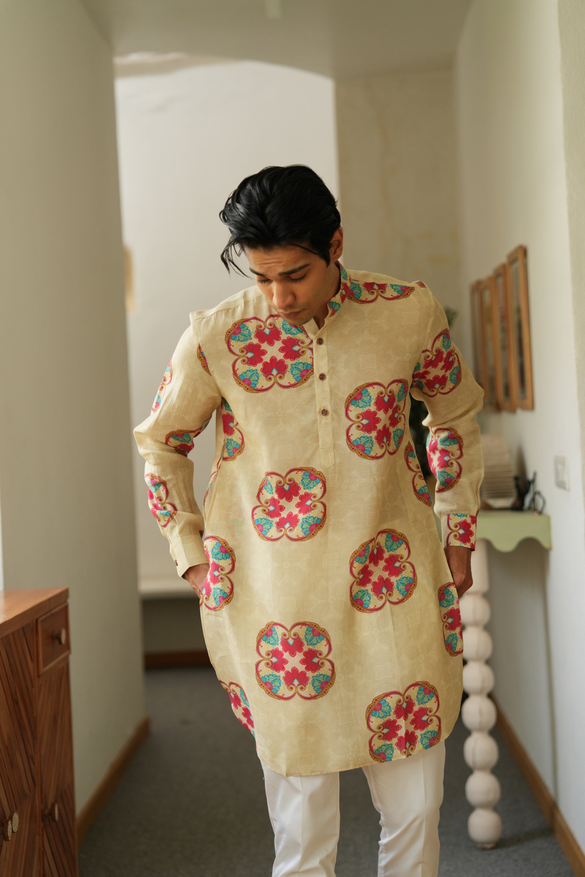 Floral Essence Ganganagry kurta