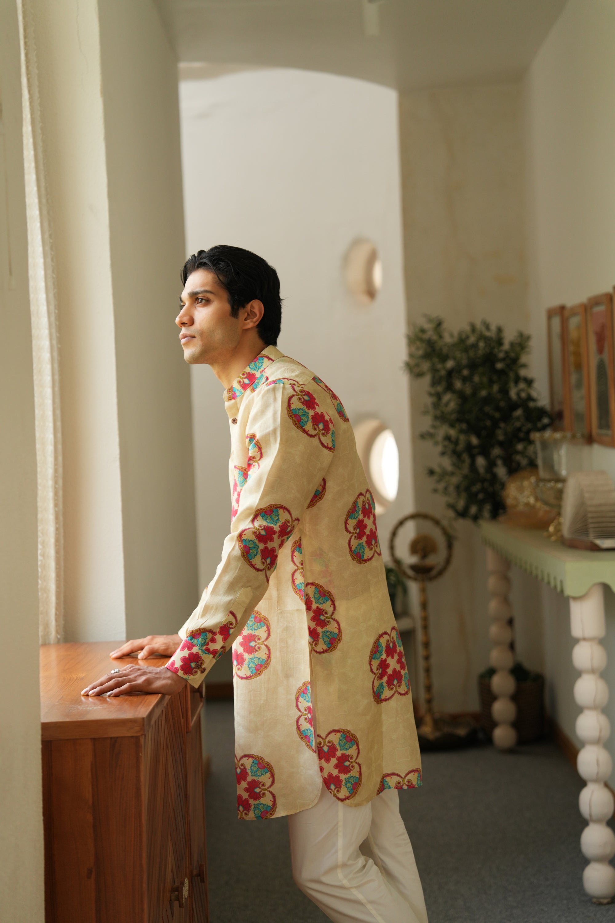 Floral Essence Ganganagry kurta