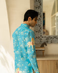 Aqua Blossom Ganganagery Kurta