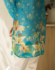 Aqua Blossom Ganganagery Kurta