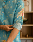 Aqua Blossom Ganganagery Kurta