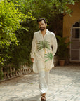 Palm Oasis Zipper Kurta