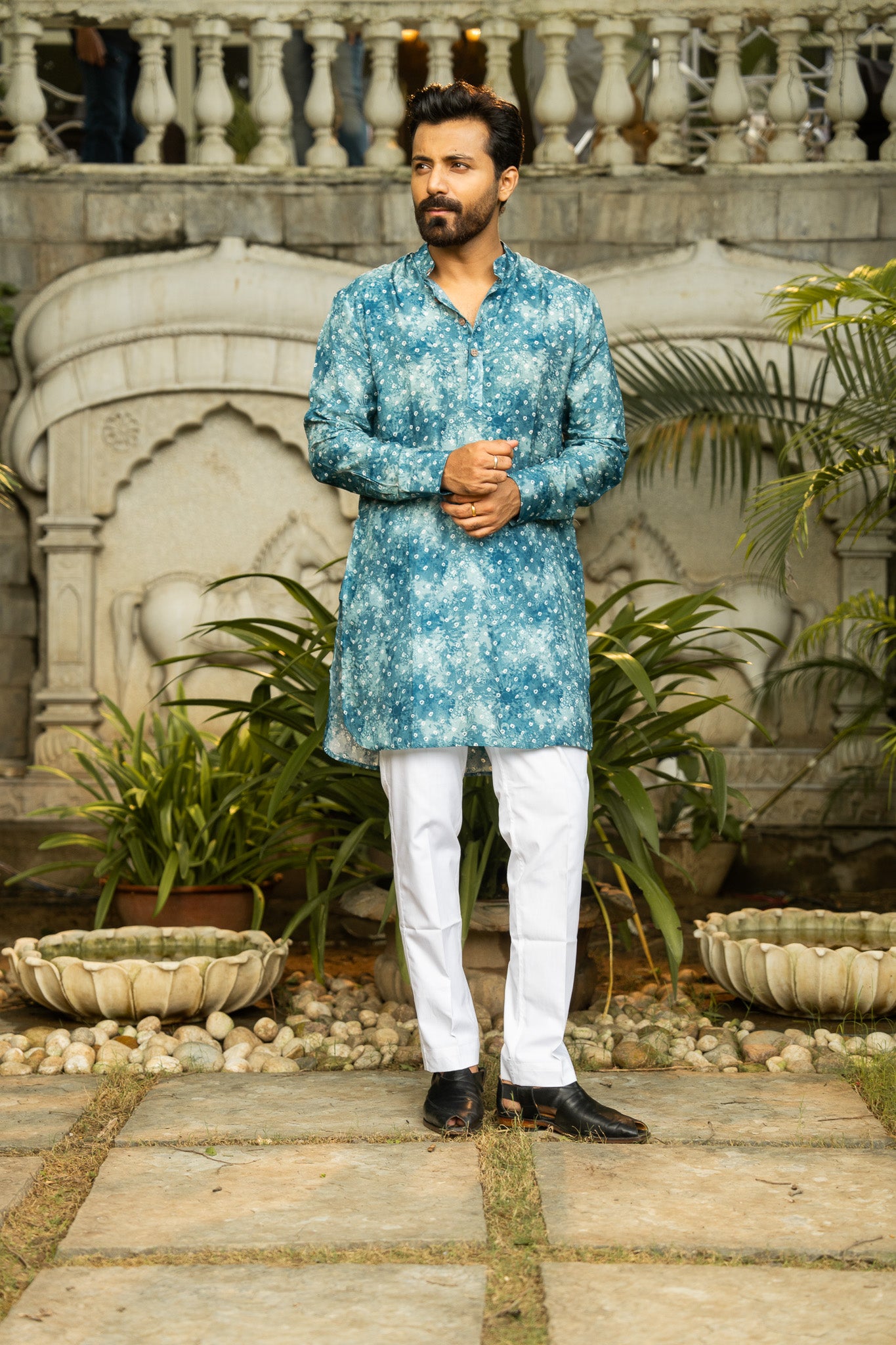 Indigo Mist Ganganagery Kurta