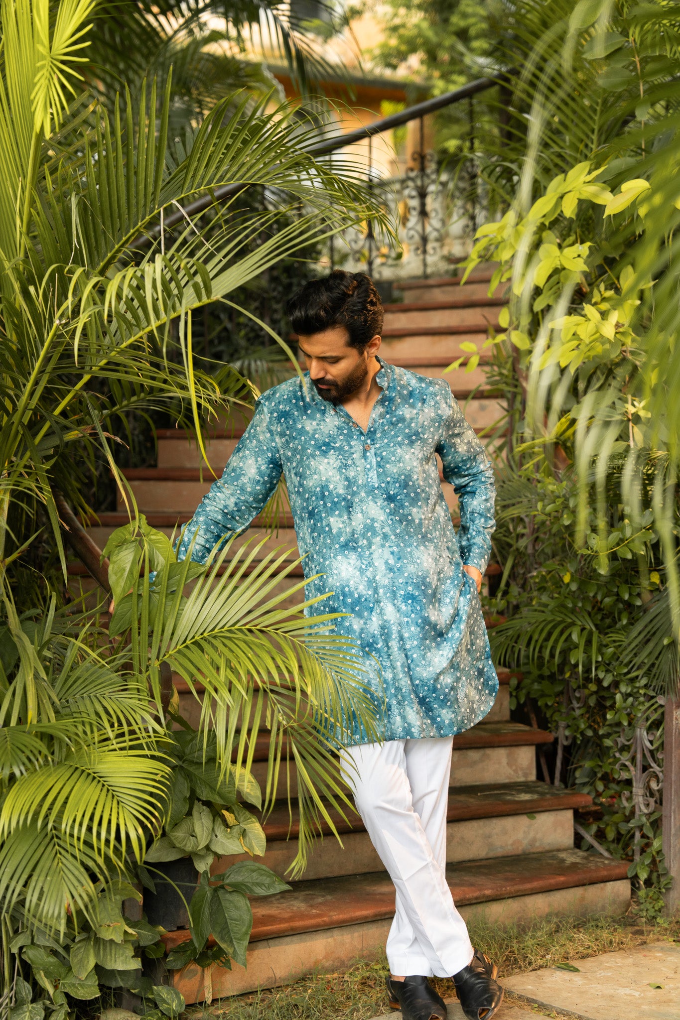 Indigo Mist Ganganagery Kurta