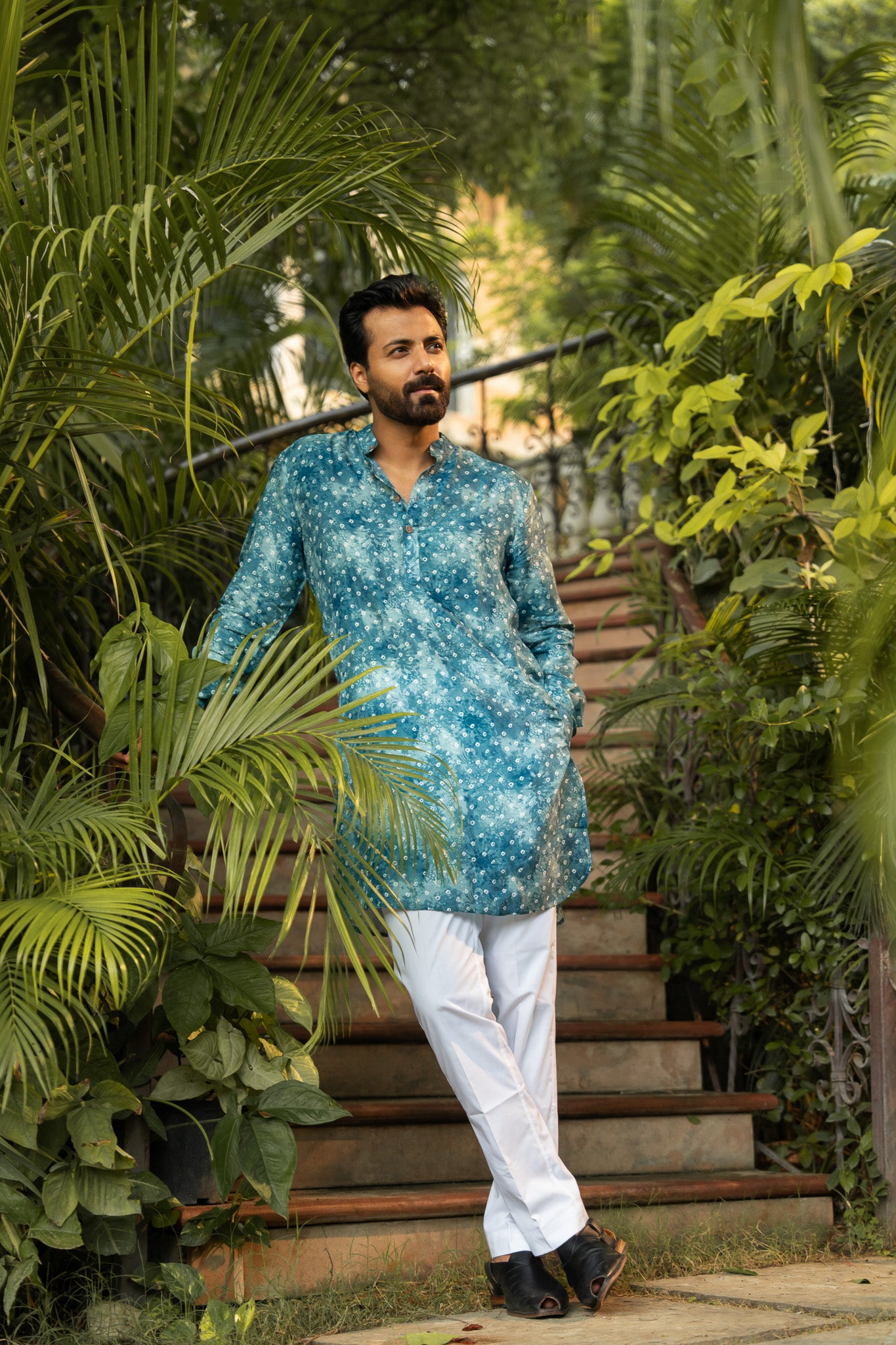 Indigo Mist Ganganagery Kurta