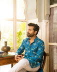 Cerulean Petal Ganganagery Kurta