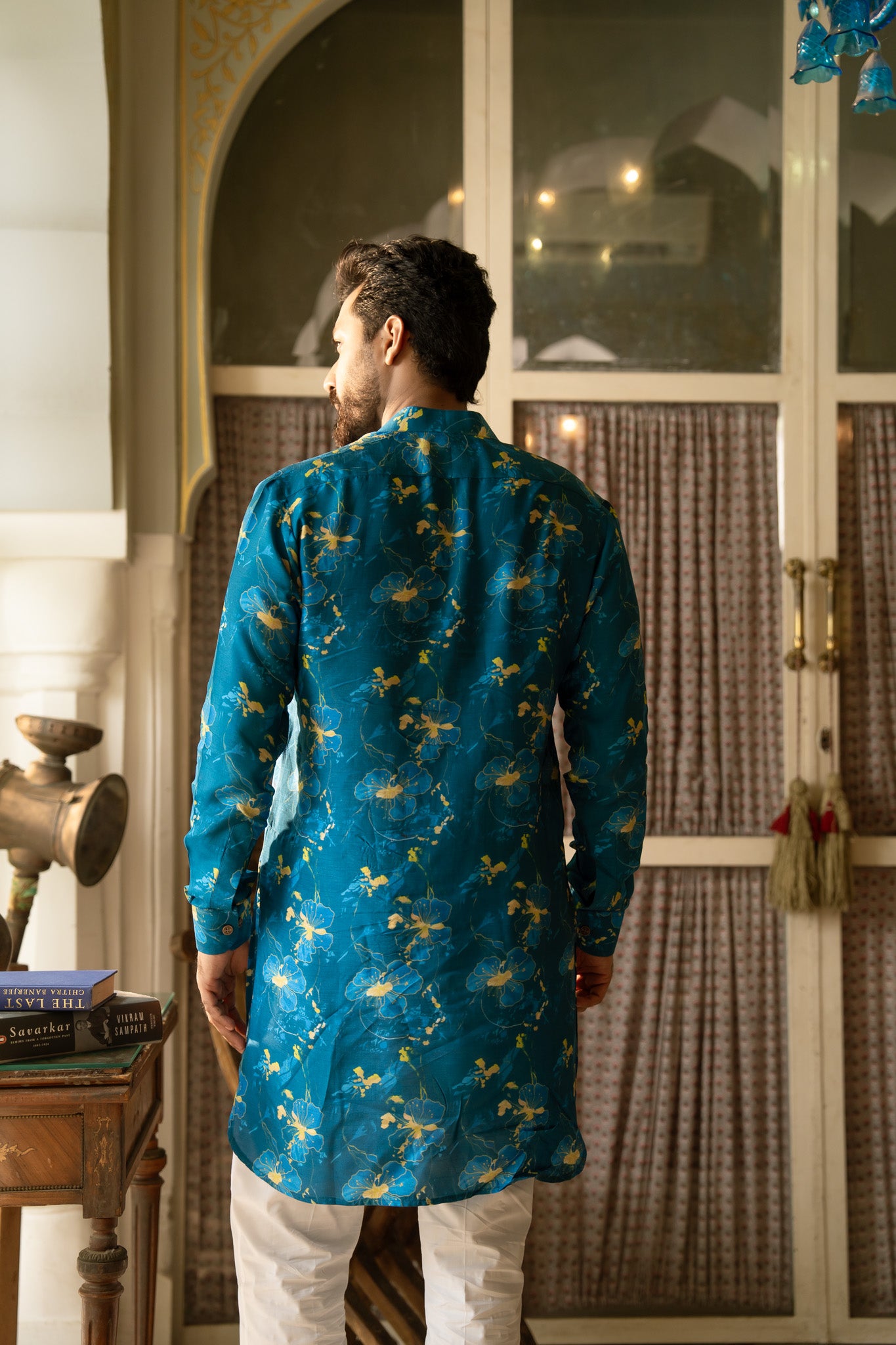 Cerulean Petal Ganganagery Kurta