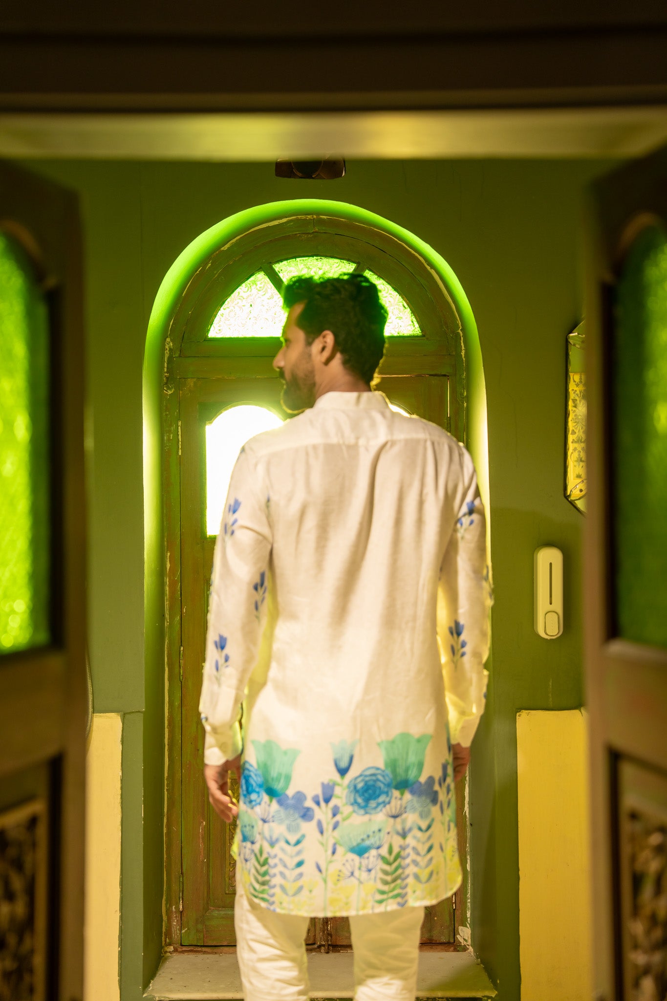Wildflower Horizon Blue Ganganagery Kurta