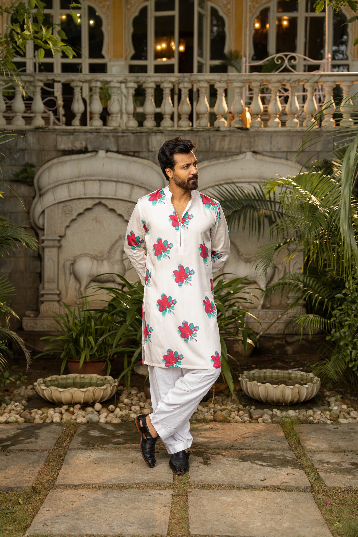 Gulab Nagri Zipper Kurta