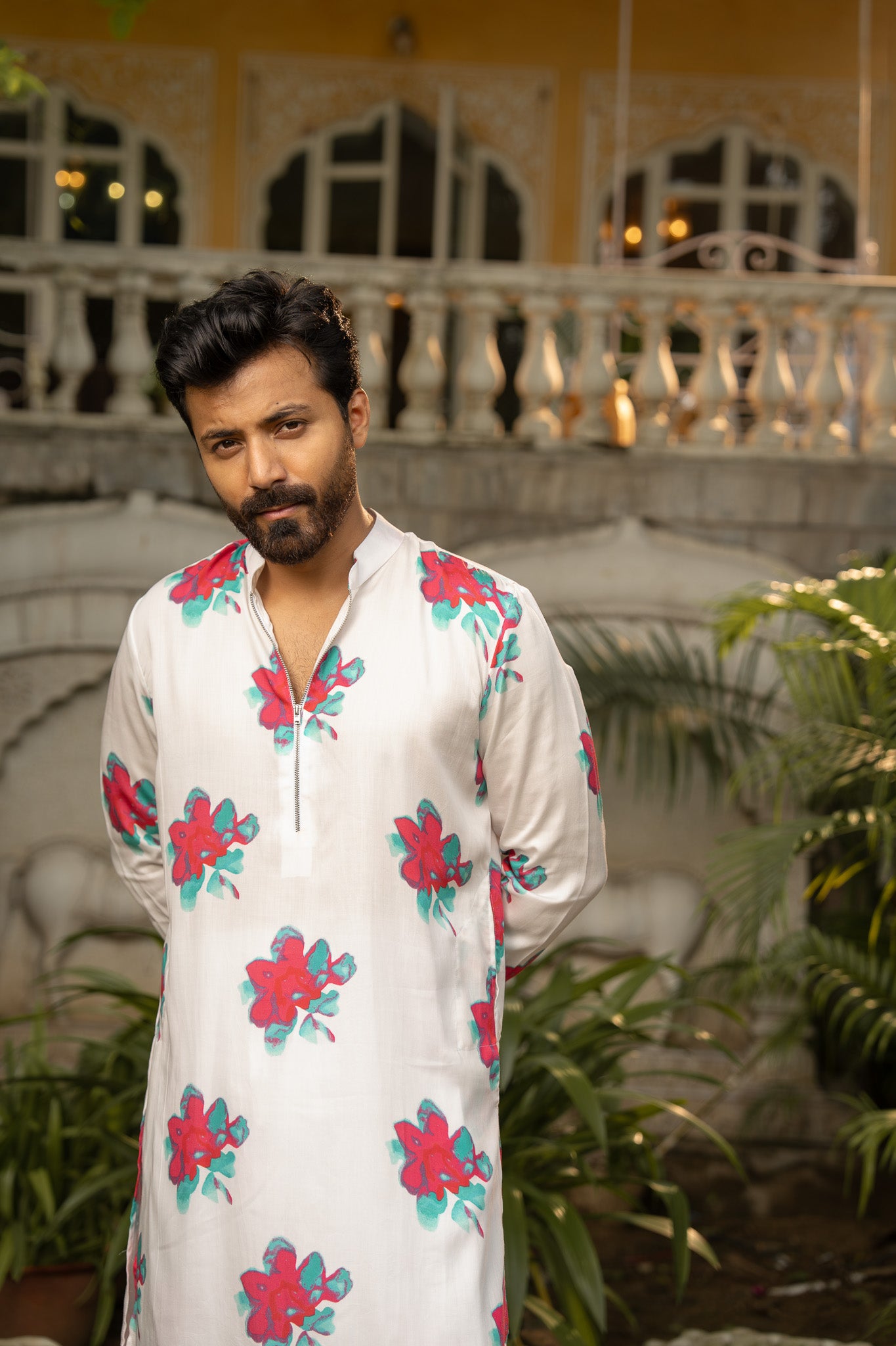 Gulab Nagri Zipper Kurta