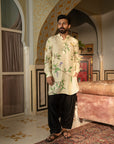 Bird Branch Cream Ganganery Kurta