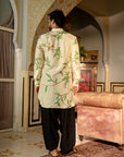 Bird Branch Cream Ganganery Kurta