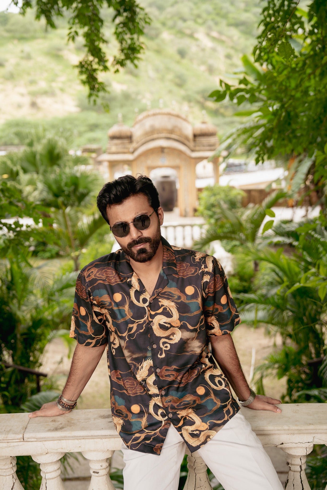 Dragon Reverie Relaxed Fit Cuban Collar Shirt