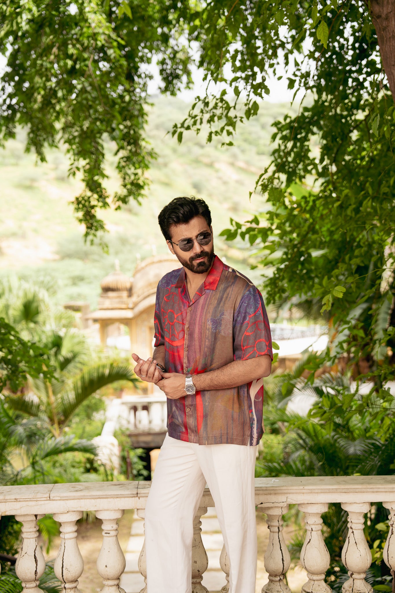 Odyssey Art Relaxed Fit Cuban Collar Shirt