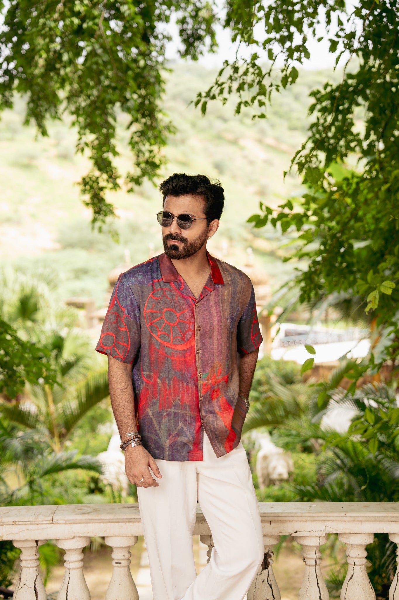 Odyssey Art Relaxed Fit Cuban Collar Shirt