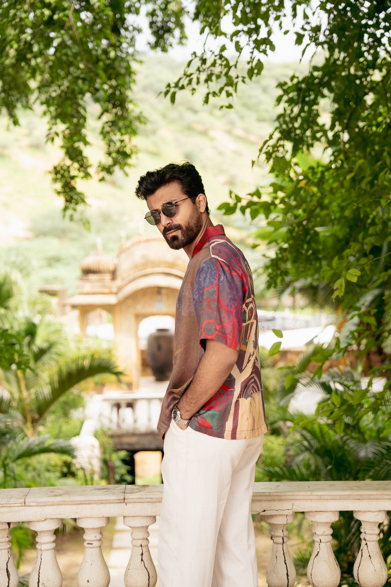 Odyssey Art Relaxed Fit Cuban Collar Shirt