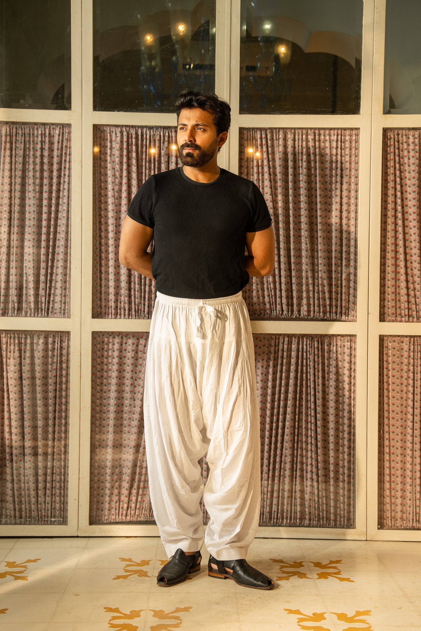 white - Patiala Pant