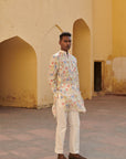 Crewel Cream Ganganagery Kurta