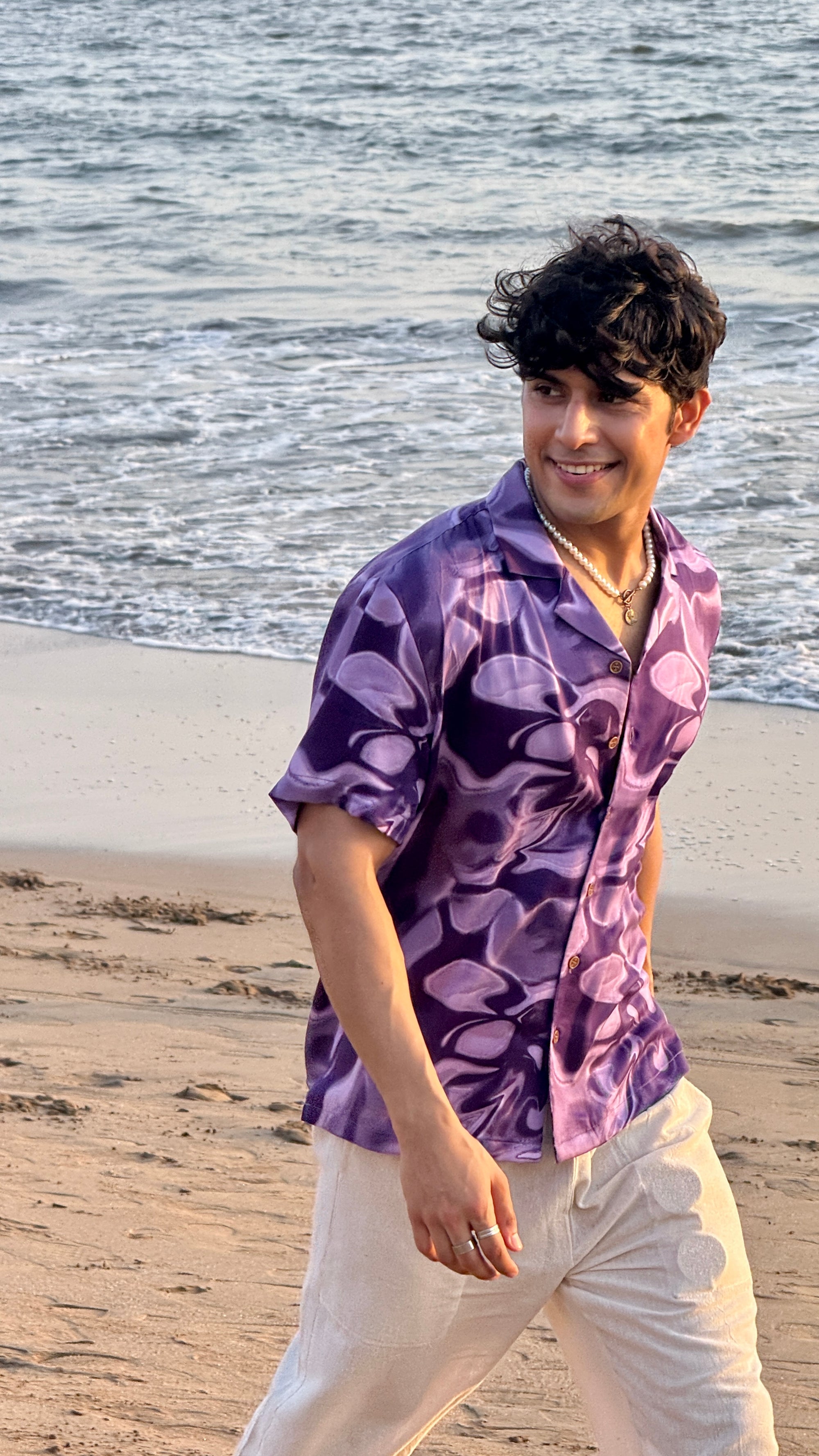 Electric Mirage Flow Relaxed Fit Cuban Collar Shirt