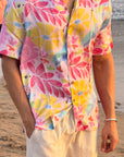 Birdsong Bliss Relaxed Fit Cuban Collar Shirt