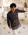 Noir Paradise Zipper Kurta