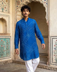Blue Bandhani Ganganagery Kurta