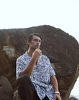 Khajuraho Abstract White Oversize Shirt