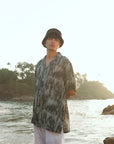 Khajuraho Abstract Dark Brown Oversize Shirt