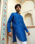 Blue Bandhani Ganganagery Kurta