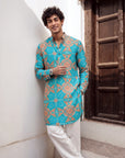 Turquoise Heritage Ganganagery Kurta