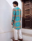 Turquoise Heritage Ganganagery Kurta