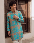 Turquoise Heritage Ganganagery Kurta