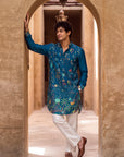 Noir Paradise Blue Ganganagery Kurta