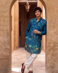 Noir Paradise Blue Ganganagery Kurta