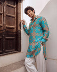 Turquoise Heritage Ganganagery Kurta