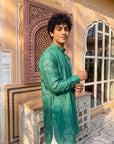 Emerald Dots Bandhani Ganganagery Kurta