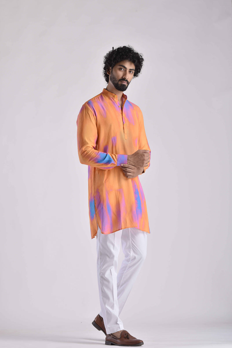 Ombre Orange Ganganagery Kurta