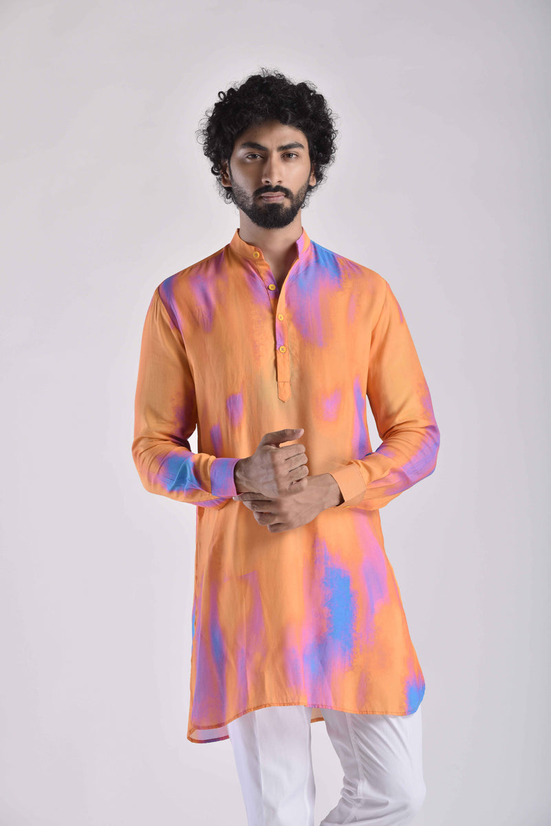 Ombre Orange Ganganagery Kurta