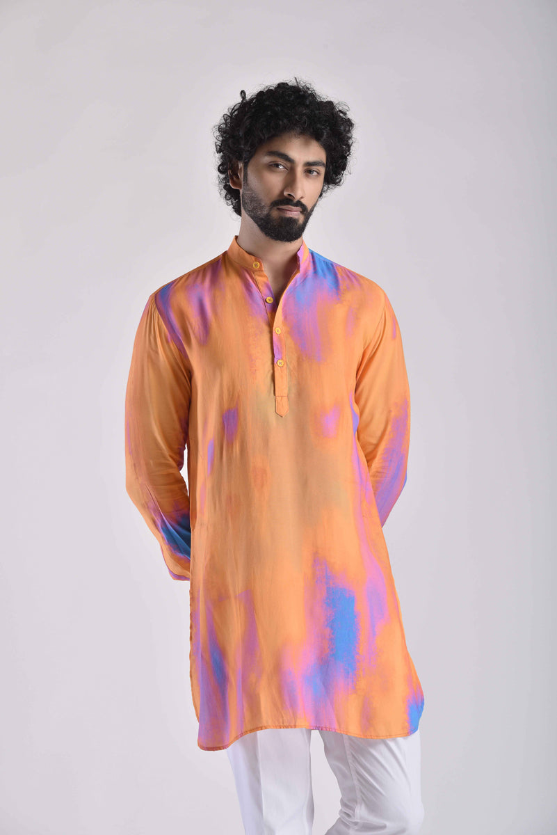 Ombre Orange Ganganagery Kurta