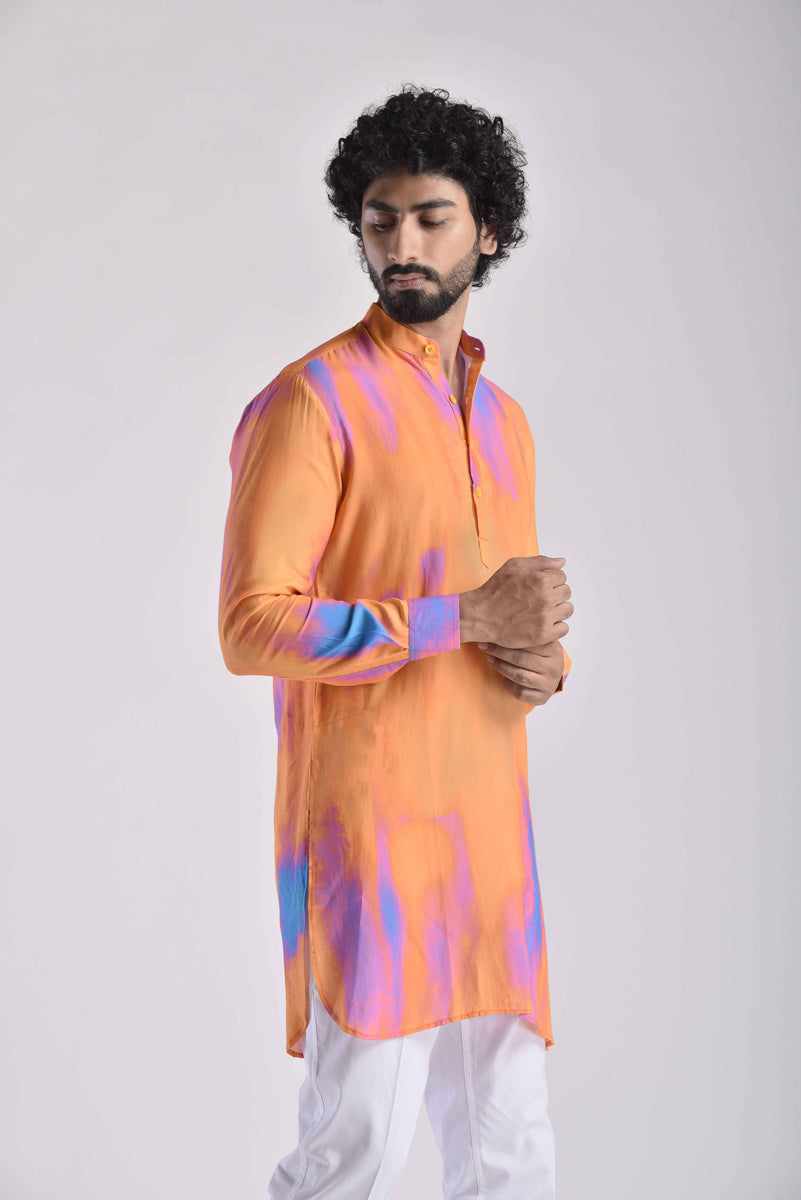 Ombre Orange Ganganagery Kurta